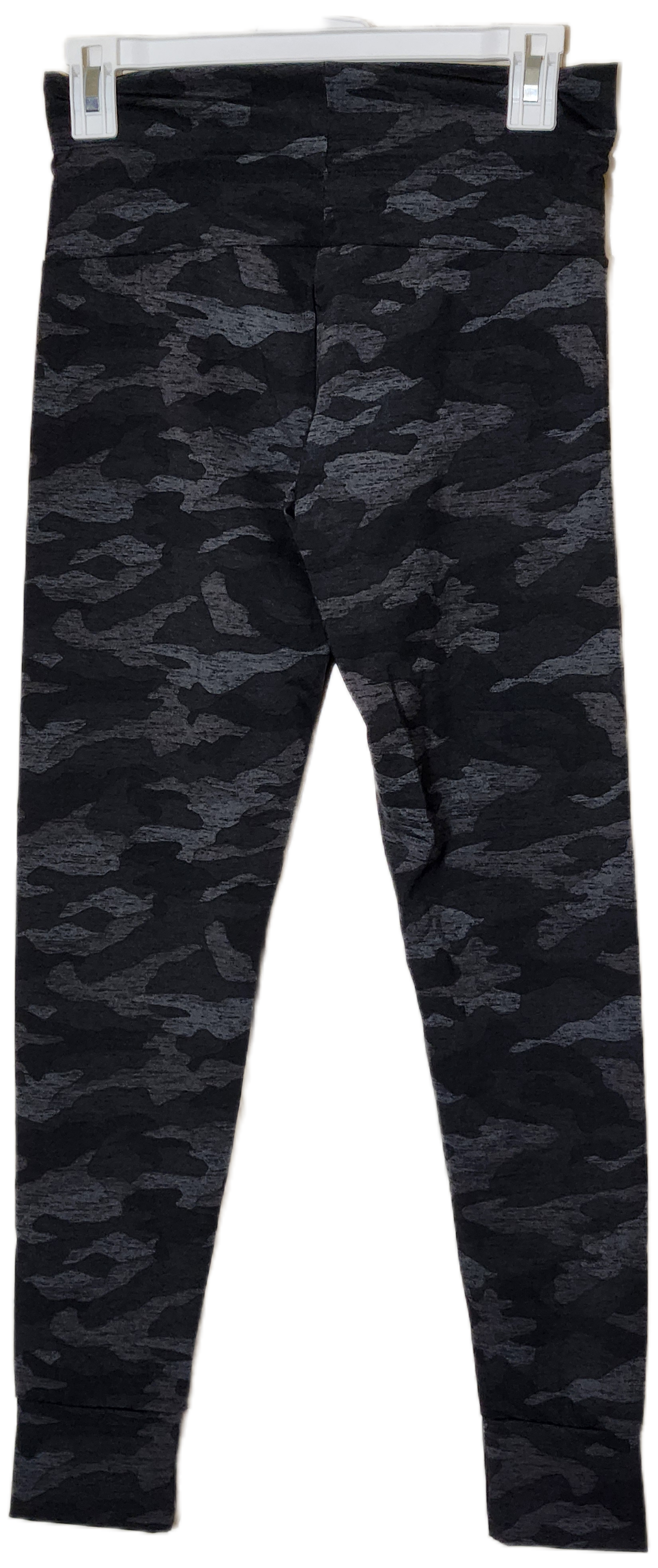 No Boundaries Camo Black Gray Tie Waist High Rise Leggings size Women's S/M