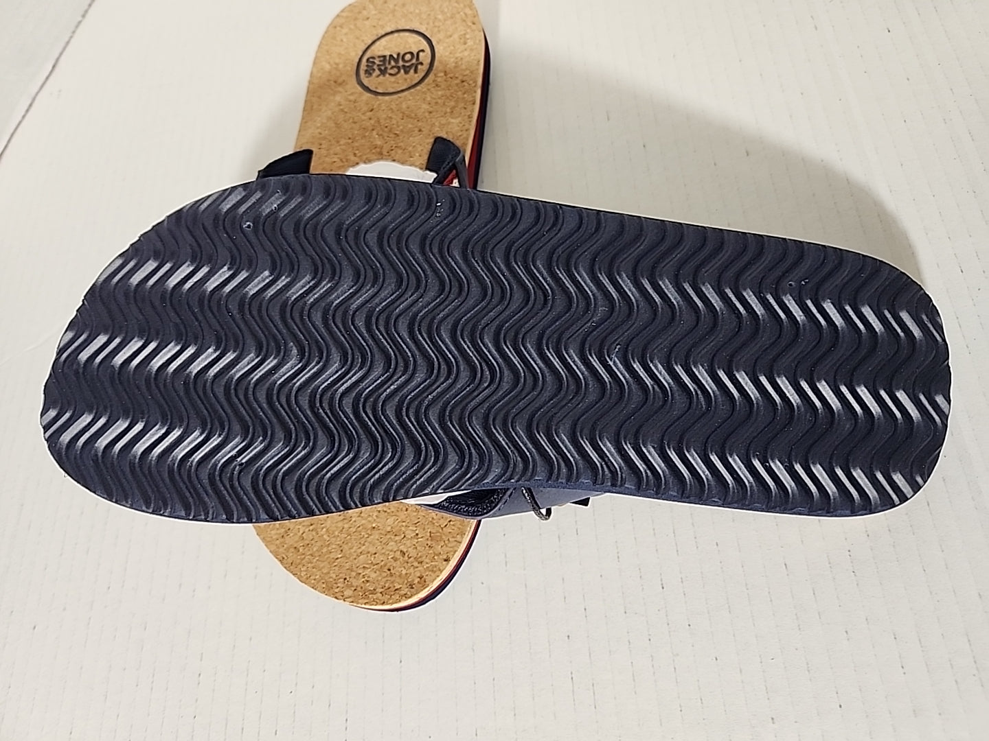 Jack & Jones Cork Navy Blazer Flip Flops Men's Size 9