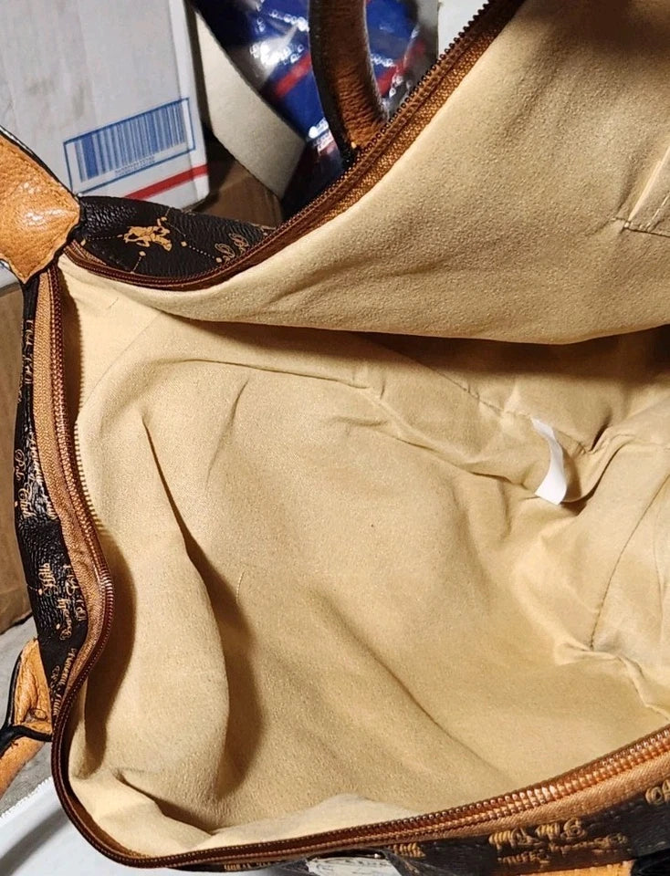 Beverly Hills Polo Club brown signature tote bag.