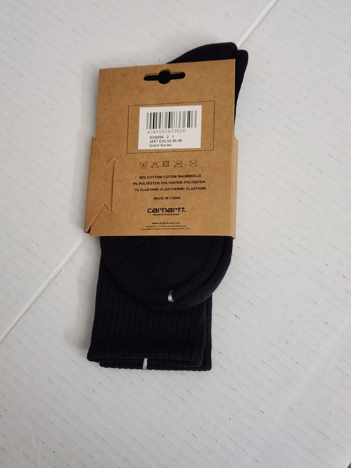 Carhartt Solid Logo Crew Socks black