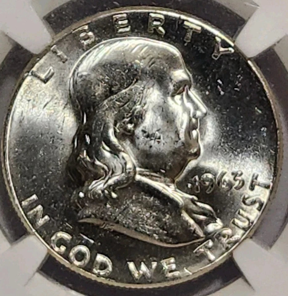 Franklin Half Dollar 1963 graded MS 64 by NGC