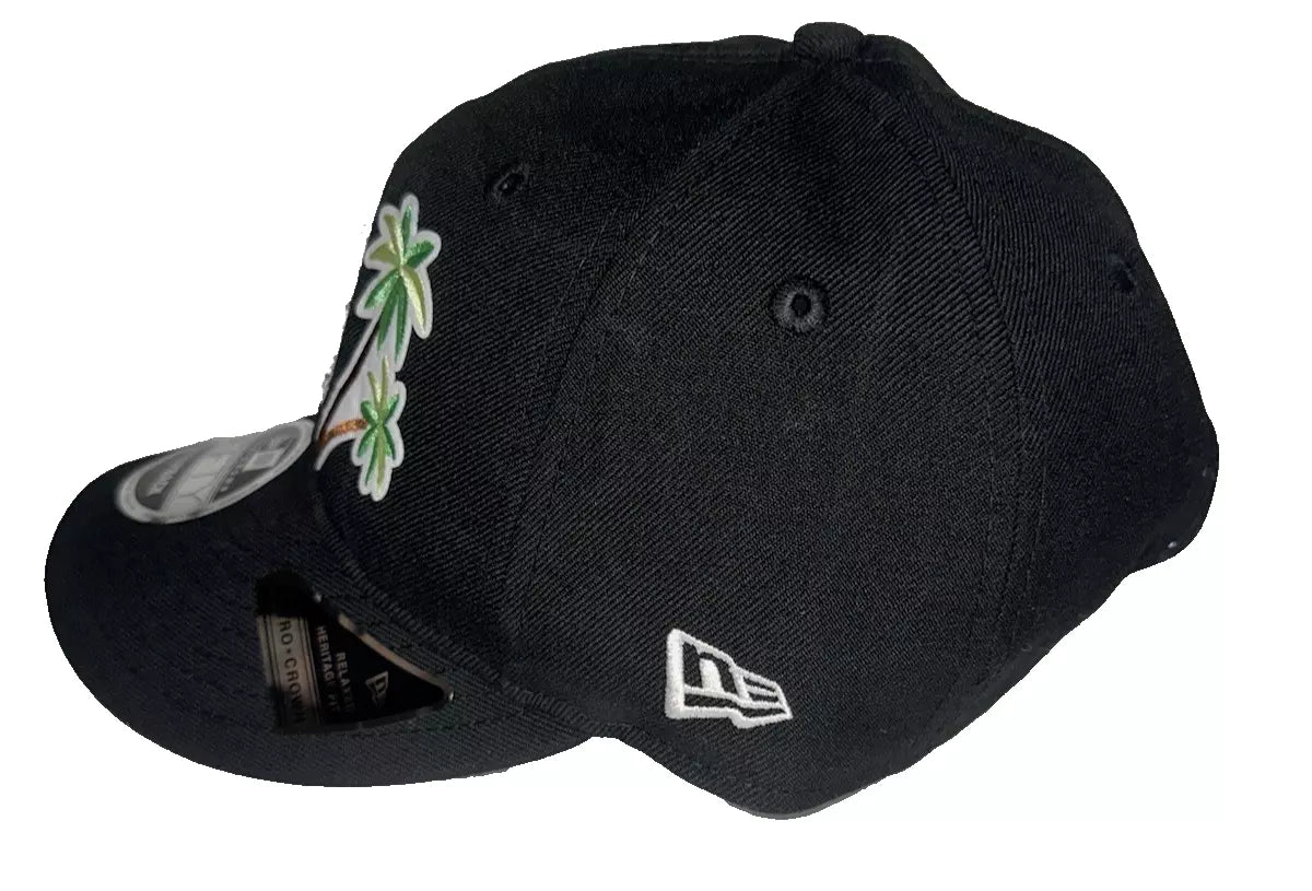 LA Dodgers MLB Custom BLING Black New Era 9FIFTY Strapback Hat Palm Trees