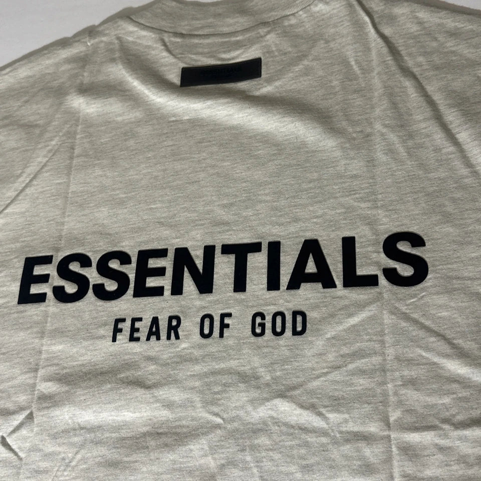 Essentials Fear Of God Short Sleeve T-shirt Light Oatmeal Men's Size XXSmall