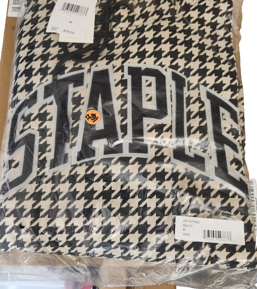 Jeff Staple Pigeon Houndstooth Hoodie size med