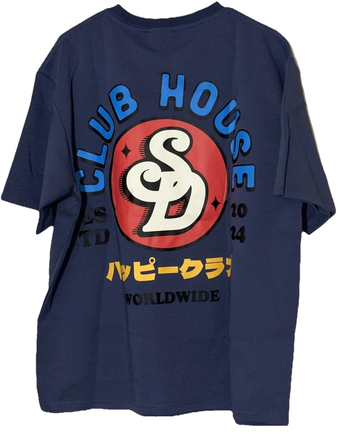 Snowday Vintage Club House Navy Blue T-Shirt Size Large