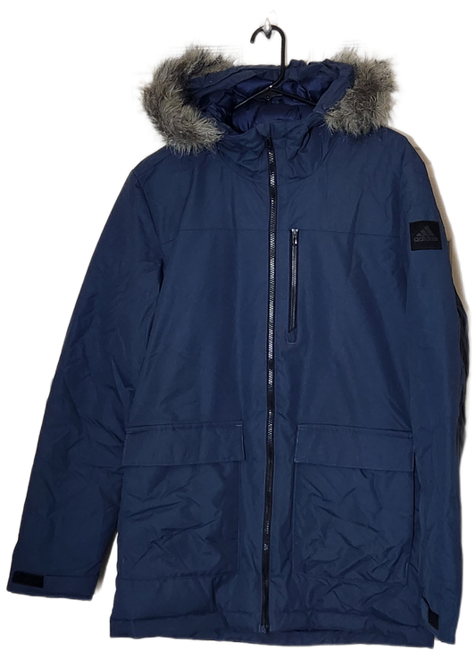 Adidas Parka jacket Sz Small Navy