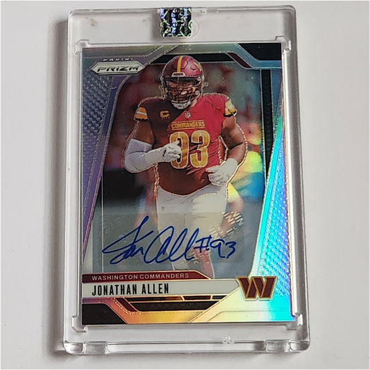 Jonathan Allen autograph Washington Commanders Panini Prizm