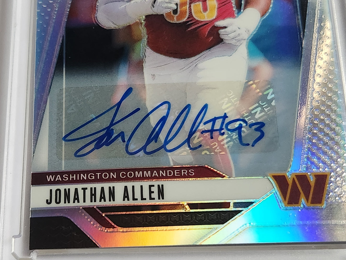 Jonathan Allen autograph Washington Commanders Panini Prizm