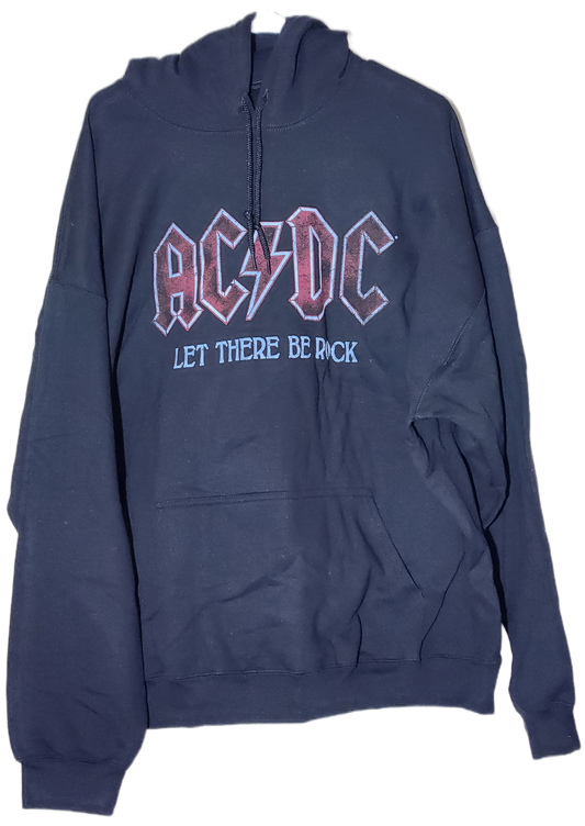 AC/DC Hoodie Sounds Light Drums Guitar Size 2xl