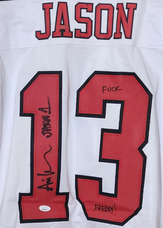 Jason Voorhees Jersey Signed Ari Lehman W/Inscription C.O.A. included size XL