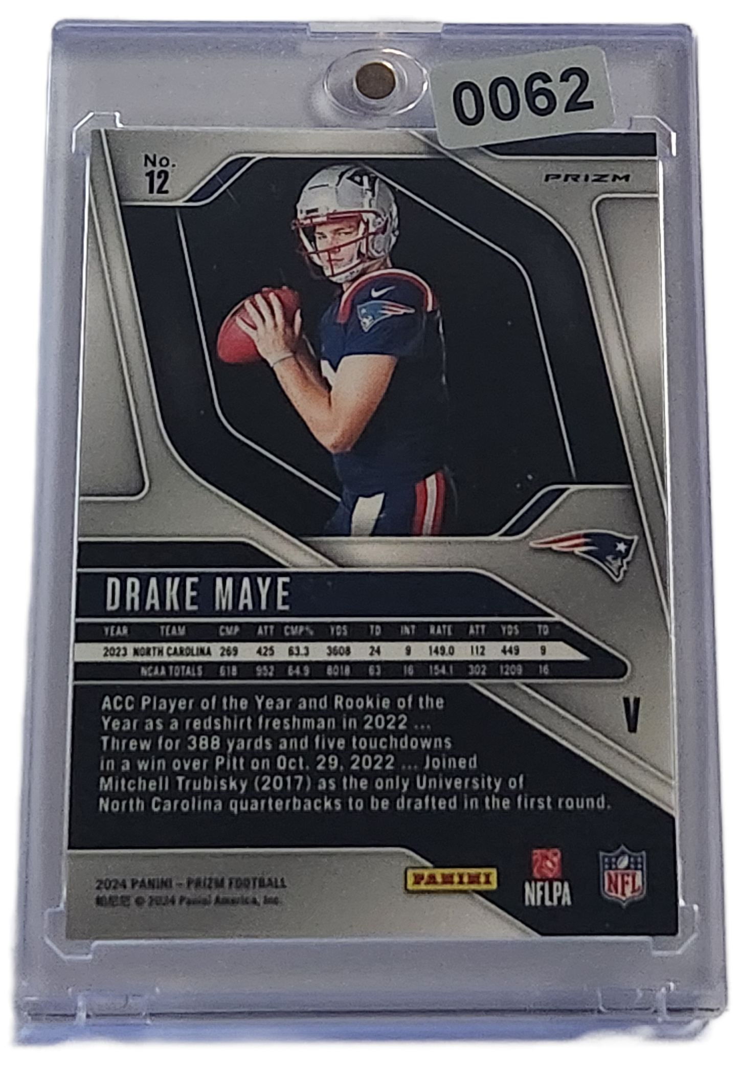 2024 Panini Prizm Drake Maye Rookie  RC  Silver Prizm