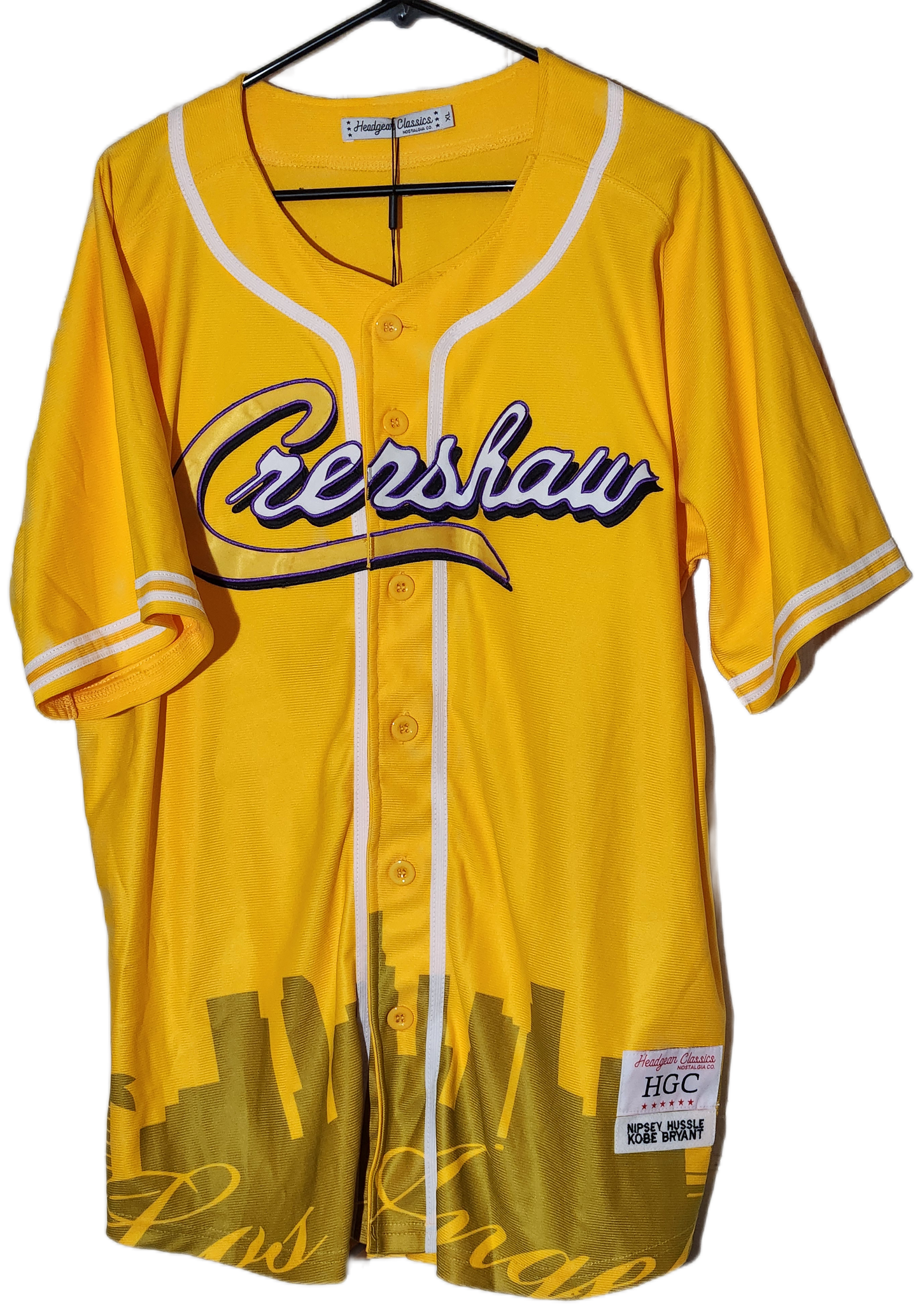 Kobe Bryant x Nipsey Hustle Crenshaw Baseball Jersey Size 2XL