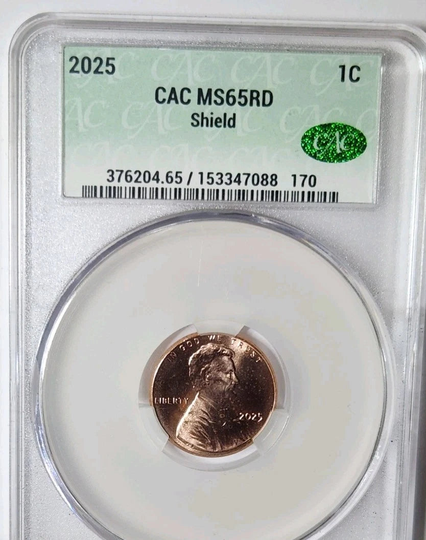 2025 Lincoln Shield last Year Issued MS-65RD CAC
