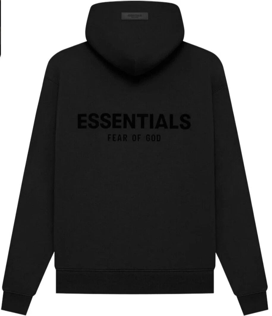 Essentials fear of god Hoodie black stretch limo Size LARGE