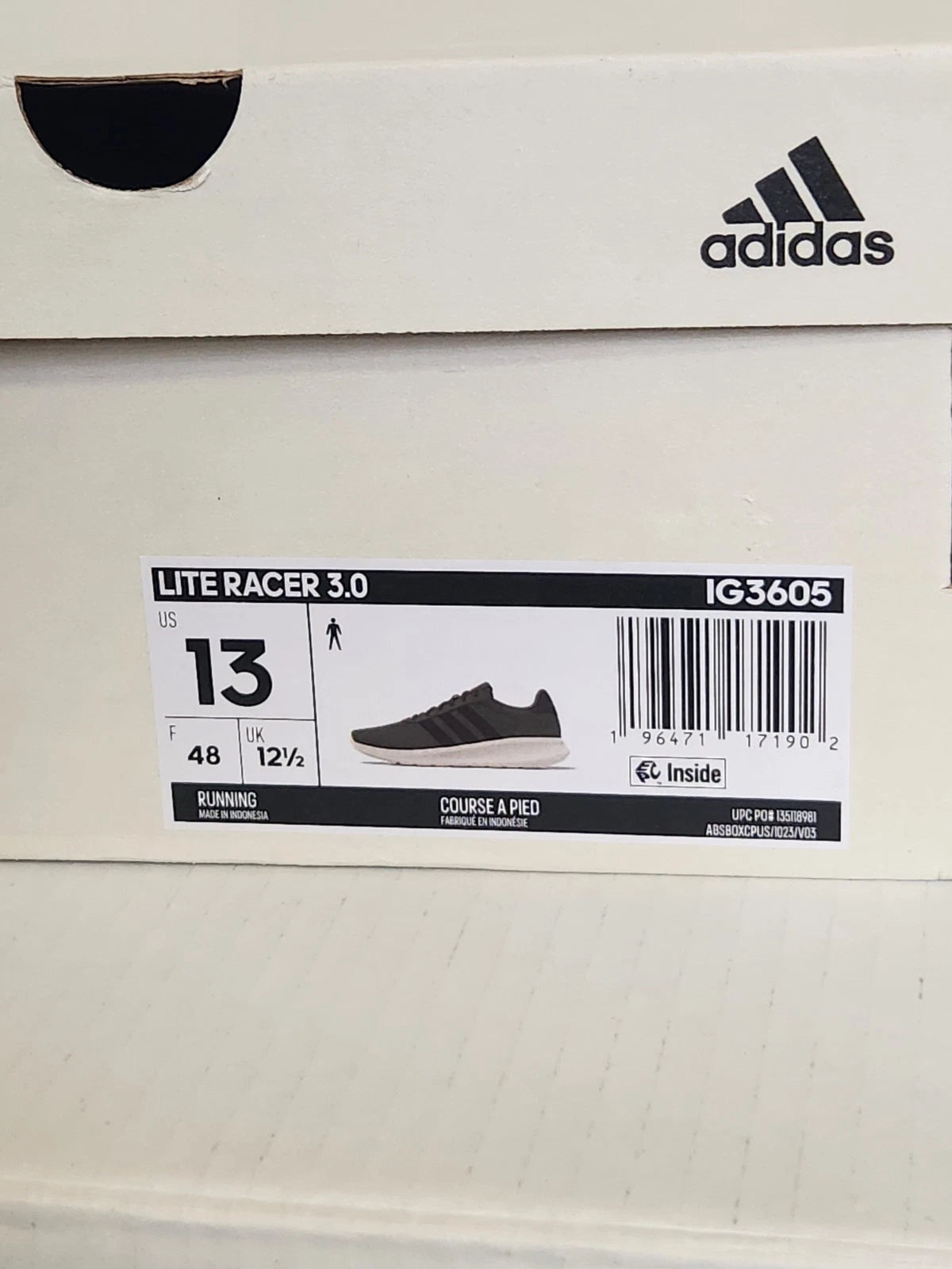 Size 13 - adidas Lite Racer 3.0 Olive Strata