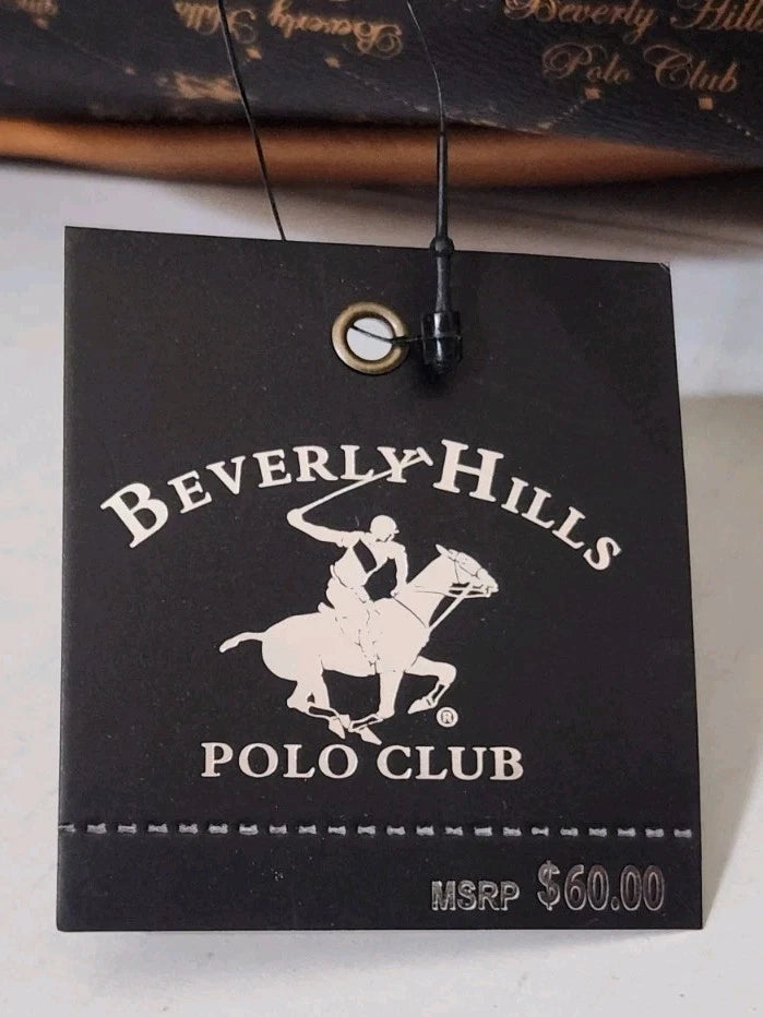 Beverly Hills Polo Club brown signature tote bag.
