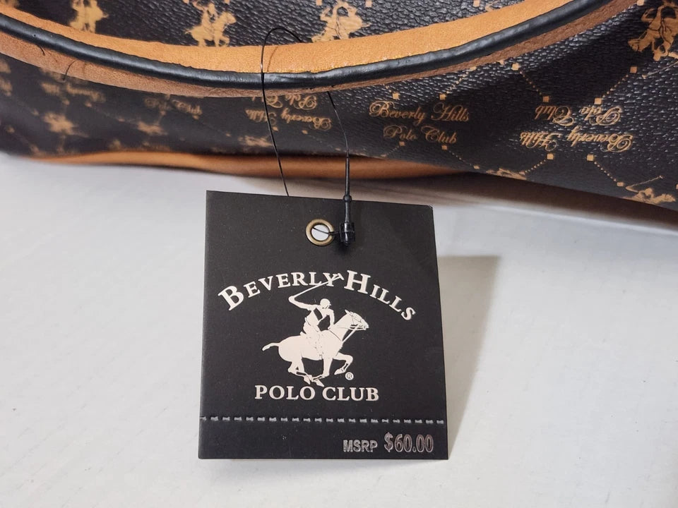 Beverly Hills Polo Club brown signature tote bag.