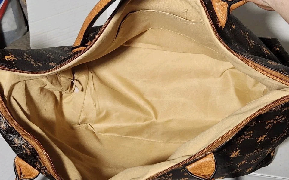 Beverly Hills Polo Club brown signature tote bag.