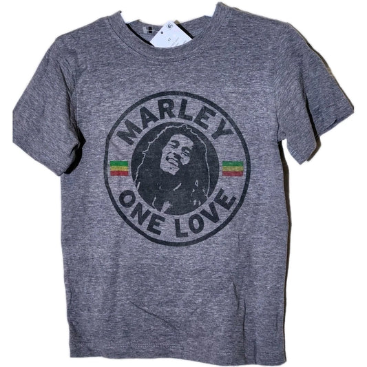 Bob Marley T-shirt Gray Kids Size 4T Short-Sleeve