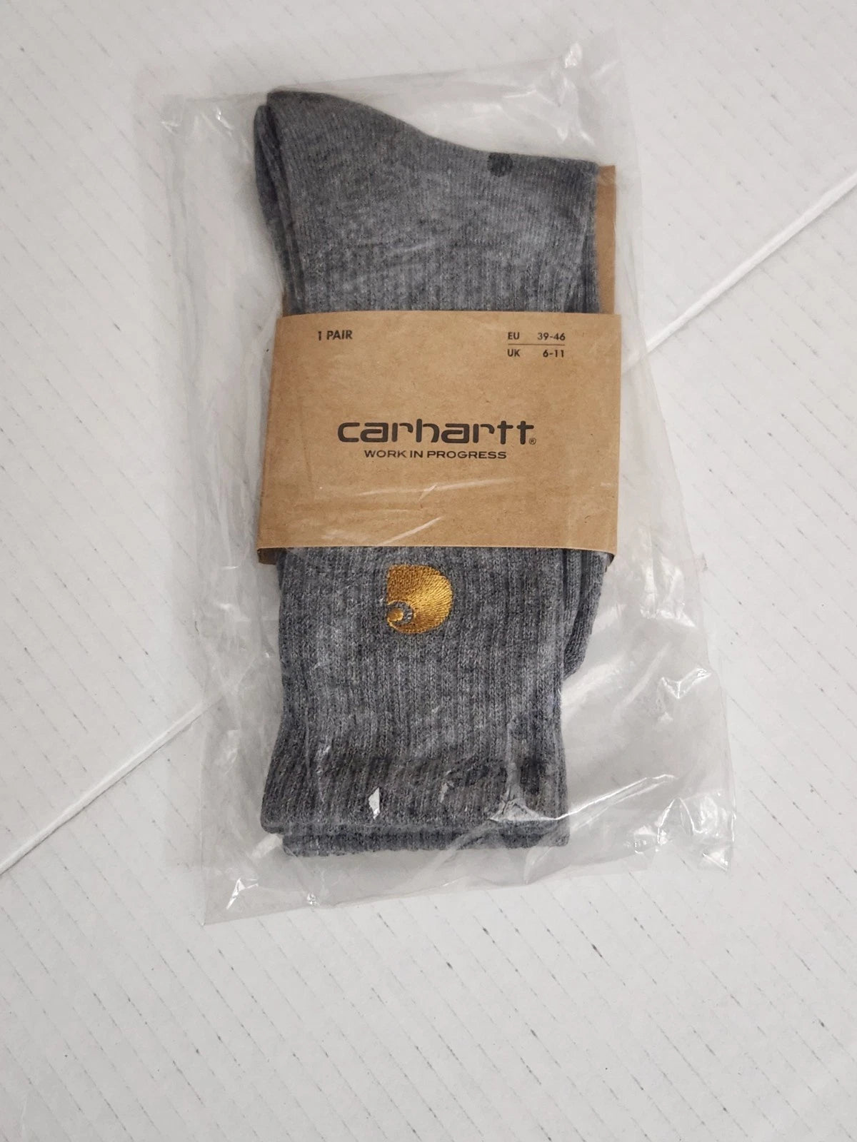 Carhartt Solid Logo Crew Socks grey