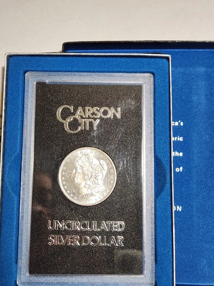 Carson City 1883 Morgan Silver Dollar uncirculated rare history COA included