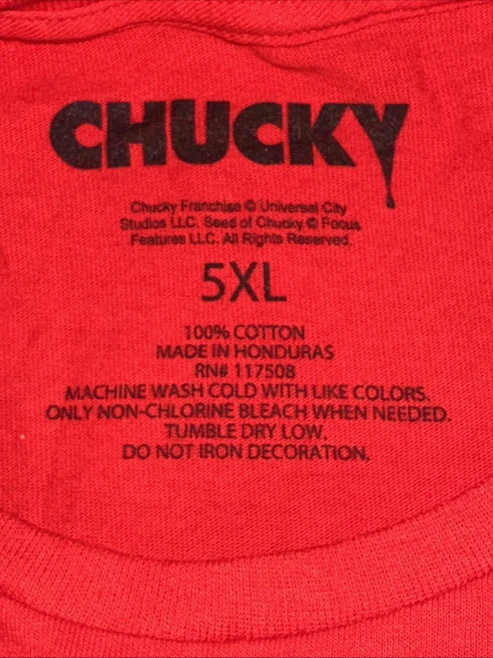 Chucky Childs Play Red Wanna Play Graphic T-Shirt Mens Size 5XL