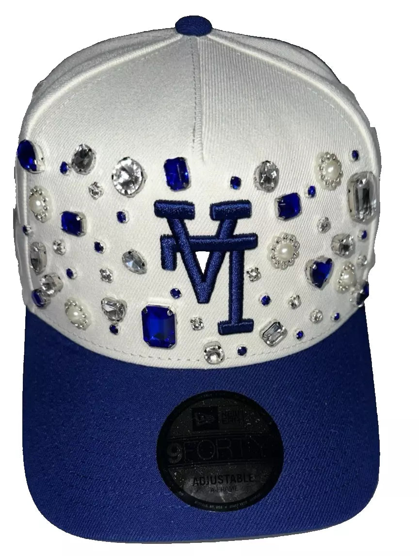 LA Dodgers Custom BLING Hat + Women’s Tank Top XS | MLB Official Set