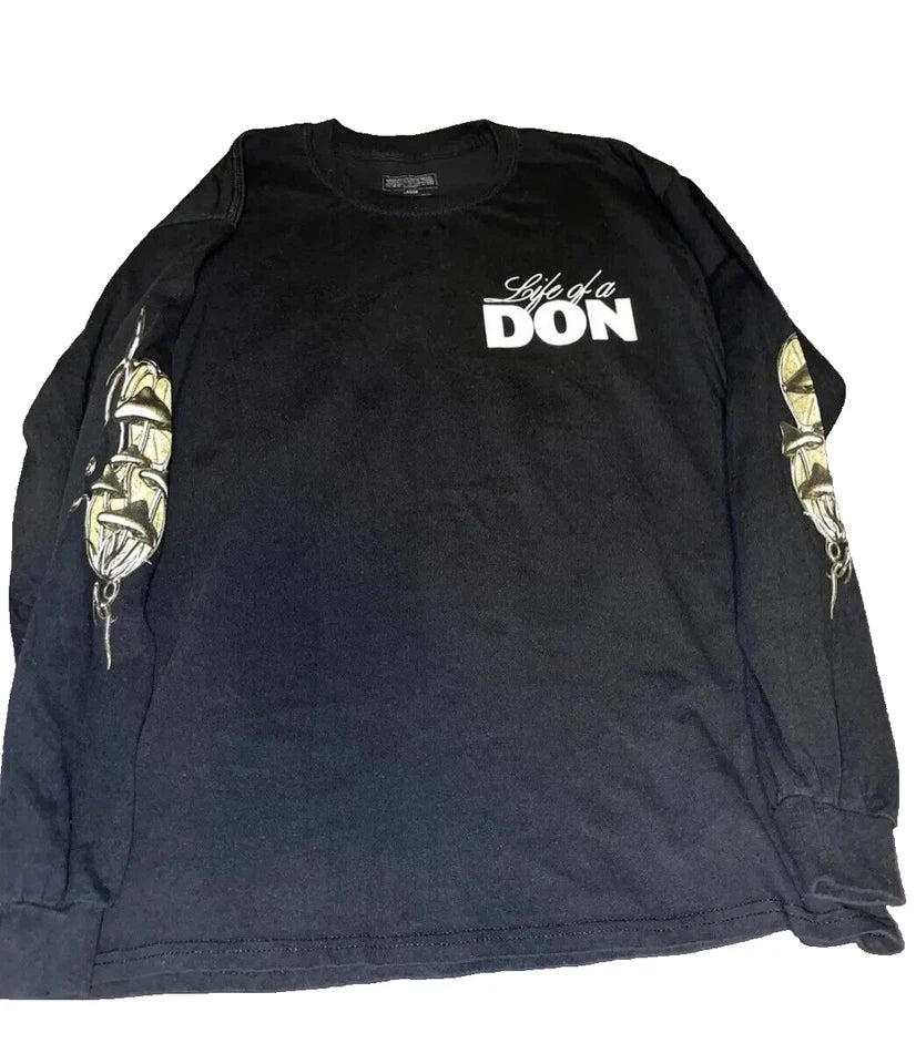Don Toliver " Life Of A Don" Long Sleeve T Shirt Men's Sized Large