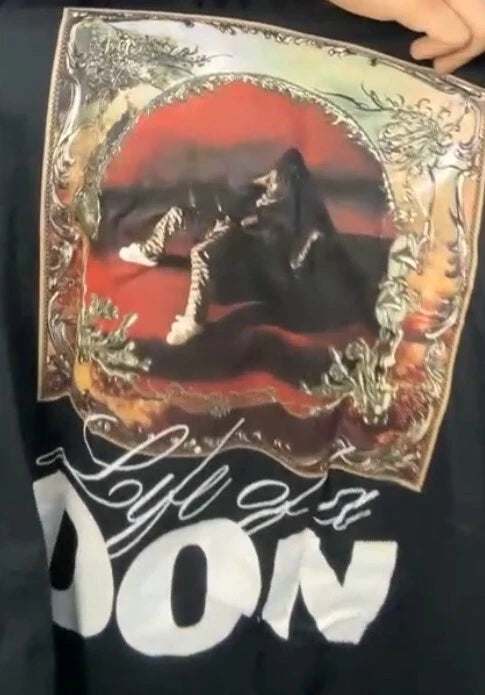 Don Toliver " Life Of A Don" Long Sleeve T Shirt Men's Sized Large