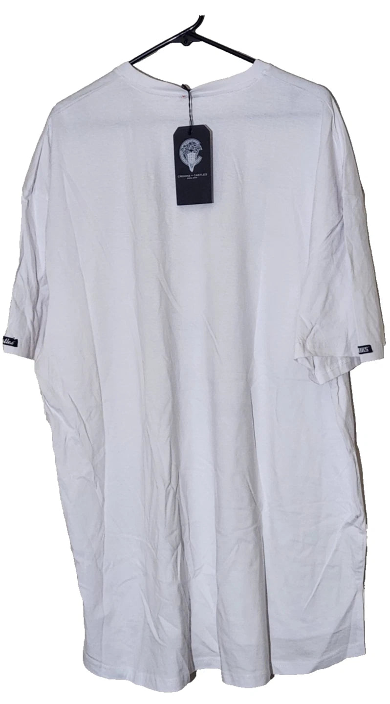 Crooks & Castles Shirt Mens 3XL Death Row Records Core Graphic Tee White NWT