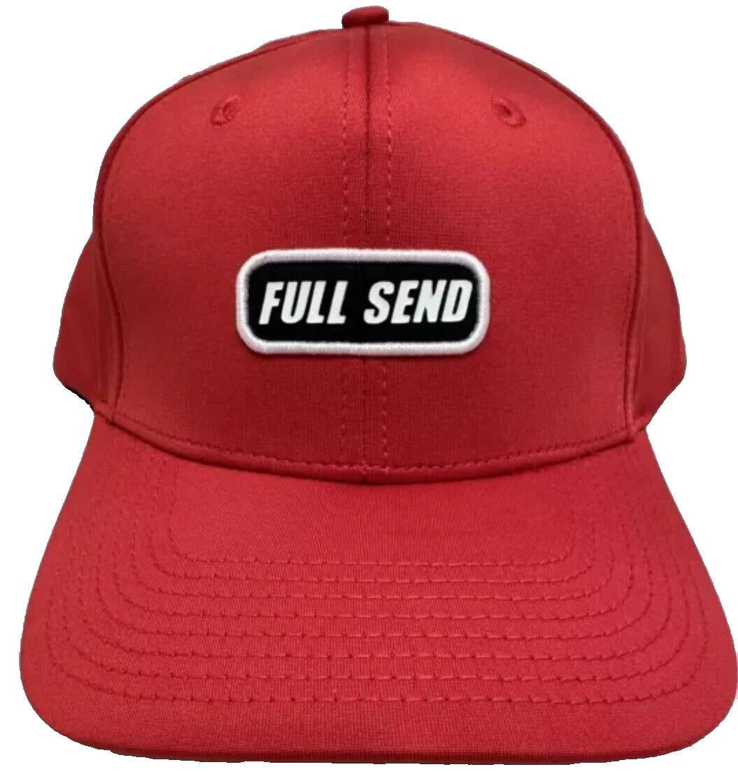 FULL SEND Birdie Golf Hat Red Embroidered Snapback Adjustable OSFA - NEW