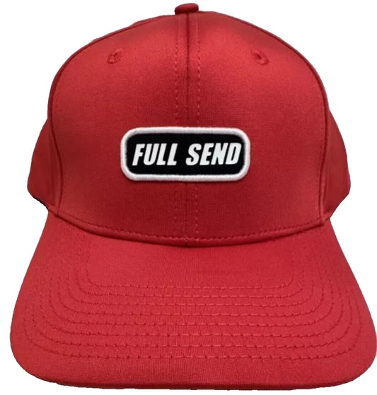 FULL SEND Birdie Golf Hat Red Embroidered Snapback Adjustable OSFA - NEW