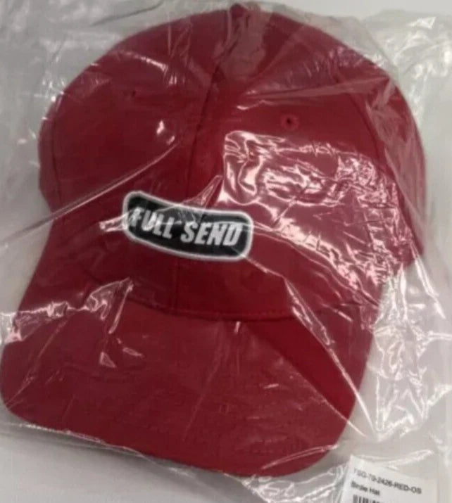 FULL SEND Birdie Golf Hat Red Embroidered Snapback Adjustable OSFA - NEW