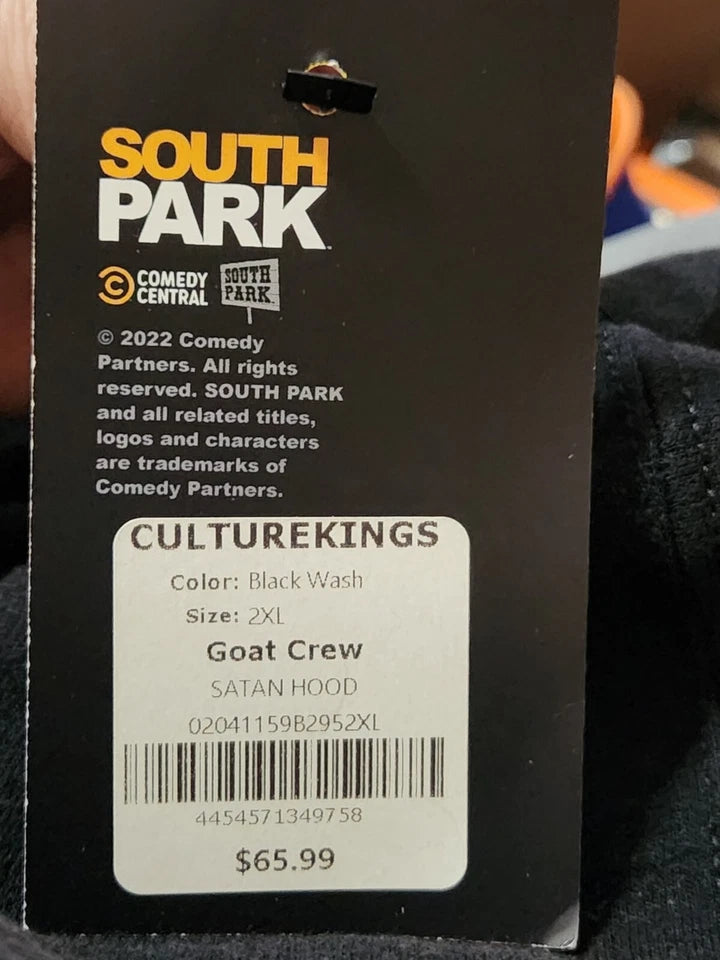 Goat Crew X South Park Satan Hoodie size 2xl