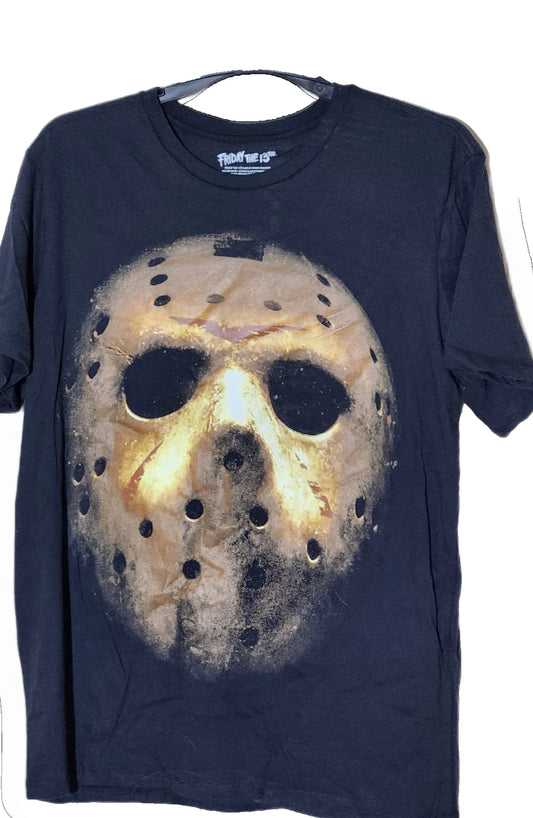 Jason Mask  Friday The 13th  Black Graphic t-shirt  Size X-large