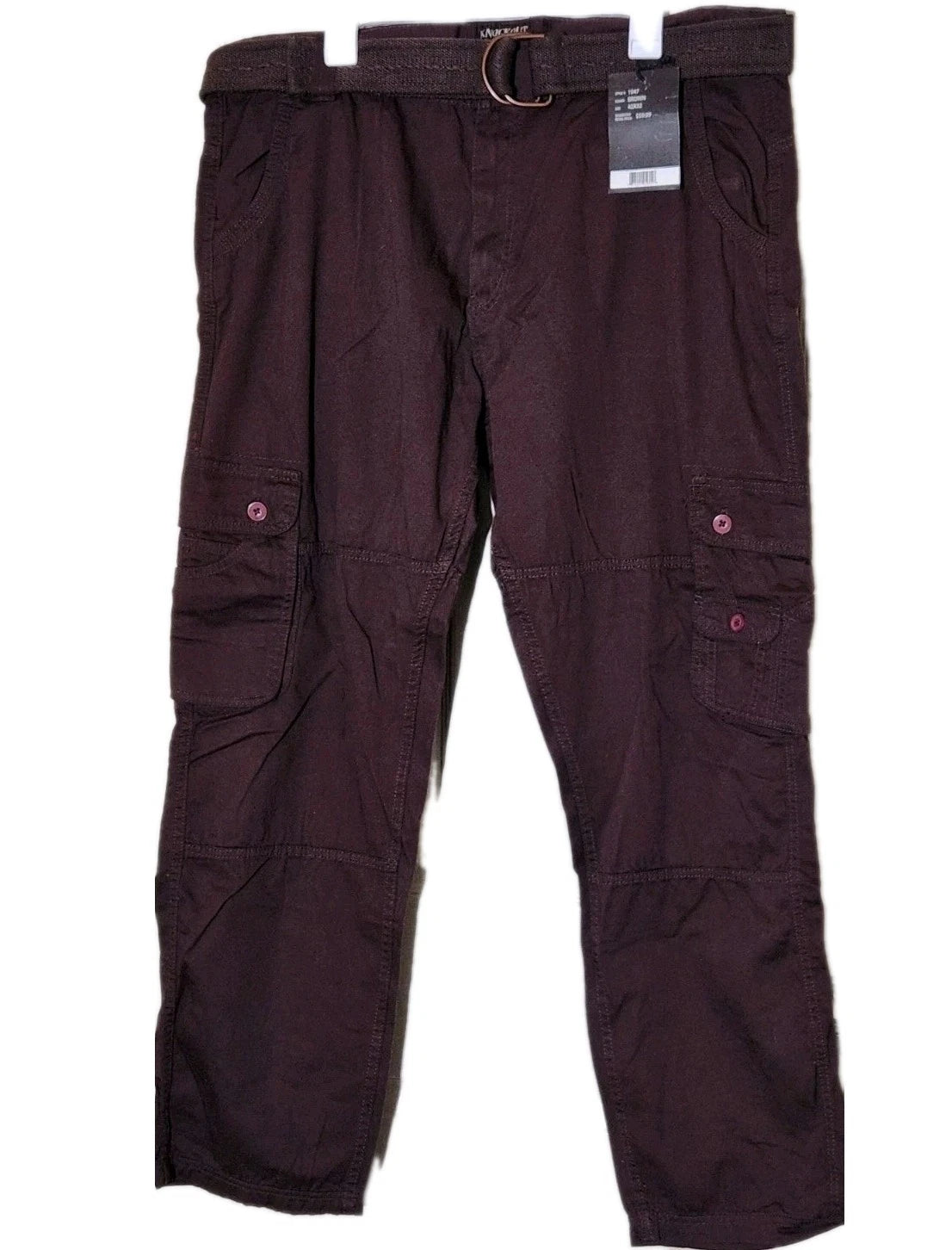 Jeans Mens Knockout Brand Cargo Style Size 42 X 32