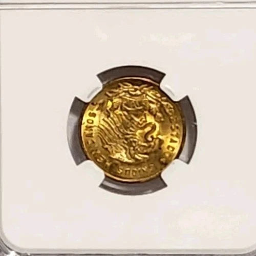 1968 Mexico 5 Centavos coin encapsulated and certified NGC