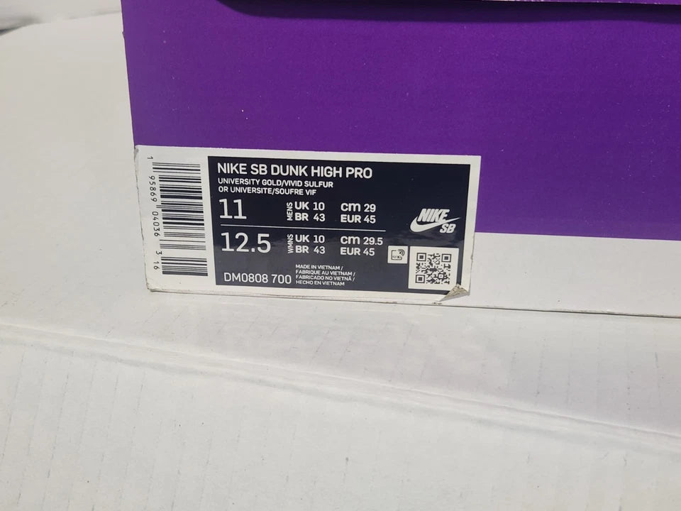 Nike SB Dunk High Pineapple Size 11