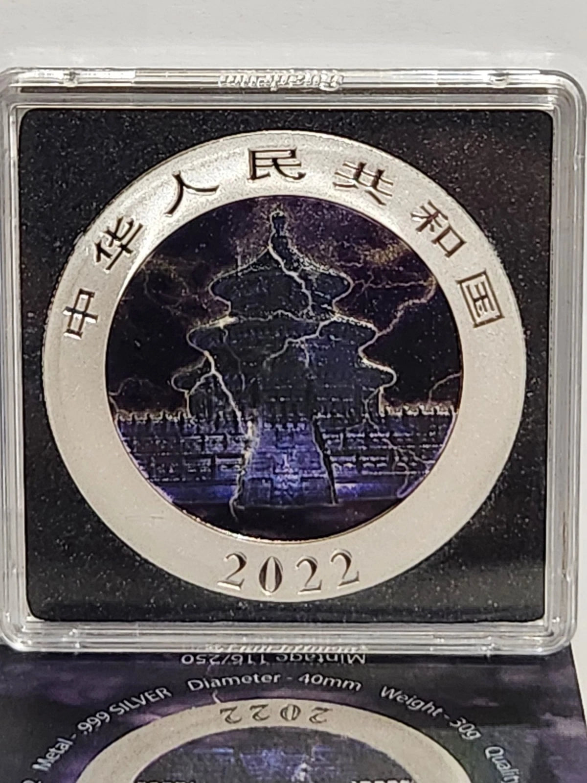 2022 Silver Panda 30g China 10 yuan 40th Anniversary Storm Edition