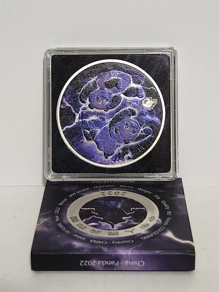2022 Silver Panda 30g China 10 yuan 40th Anniversary Storm Edition