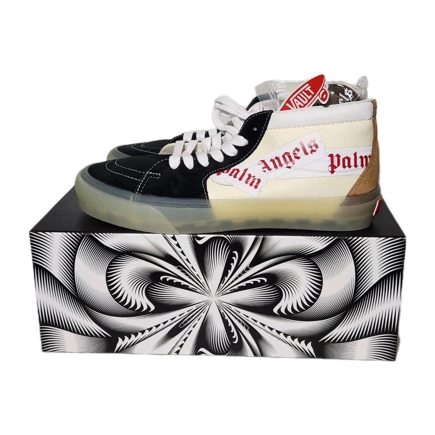 Size 9.5 - Palm Angels x Vans Sk8 VLT LX Mid Black