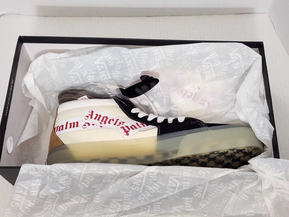 Size 9.5 - Palm Angels x Vans Sk8 VLT LX Mid Black