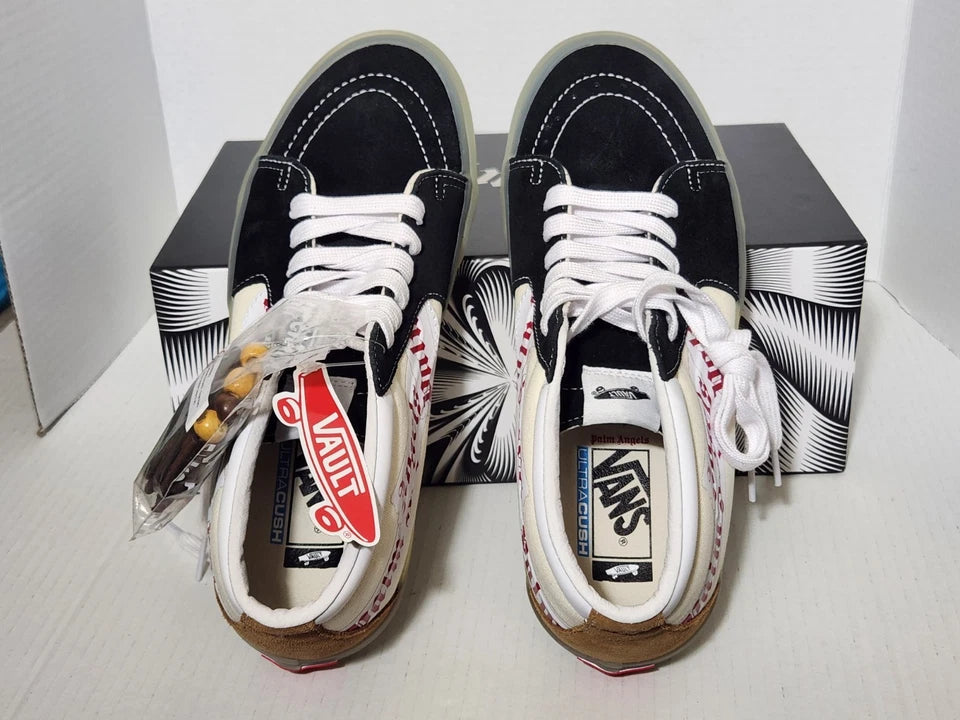 Size 9.5 - Palm Angels x Vans Sk8 VLT LX Mid Black