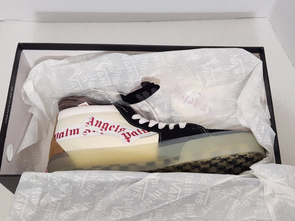 Size 9.5 - Palm Angels x Vans Sk8 VLT LX Mid Black