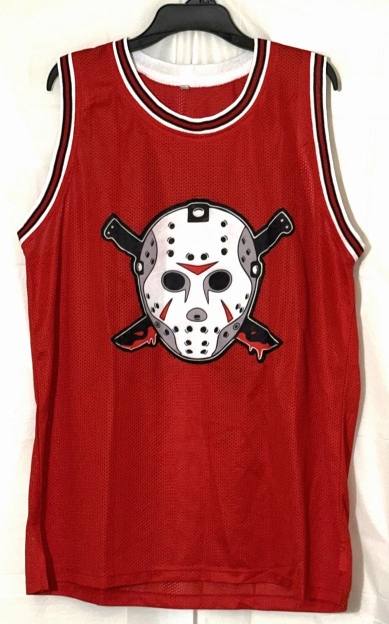 Authentic Friday The 13th Red Jason Voorhees Autographed Hockey Jersey Size XL