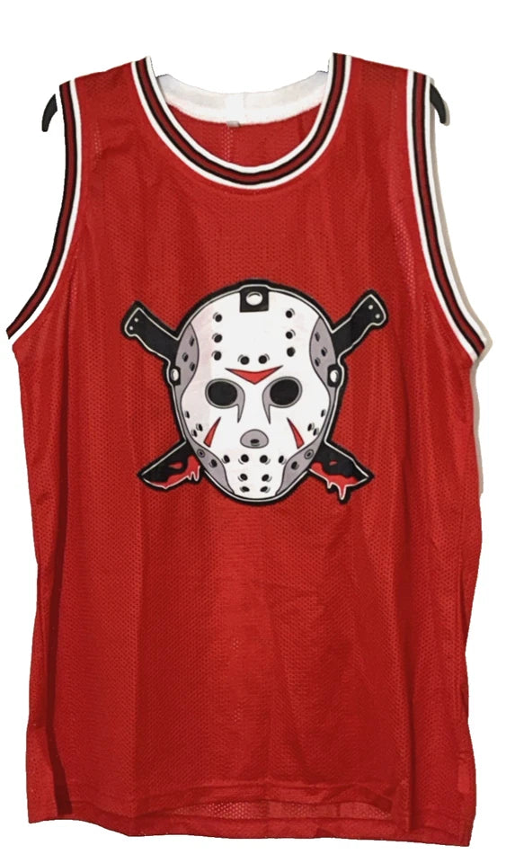 Authentic Friday The 13th Red Jason Voorhees Autographed Hockey Jersey Size XL