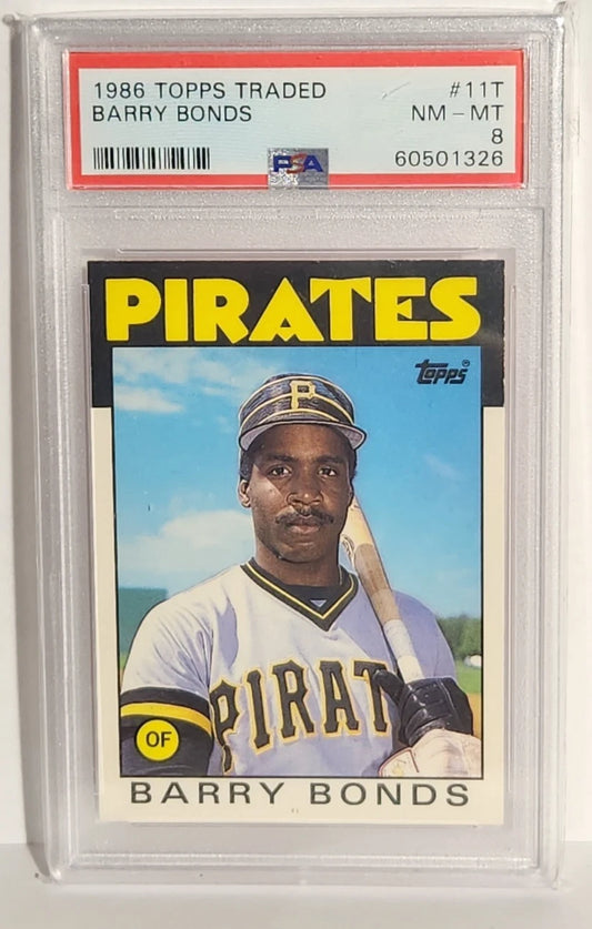 1986 Topps Barry Bonds #11 Nm Mt PSA 8 (RC)