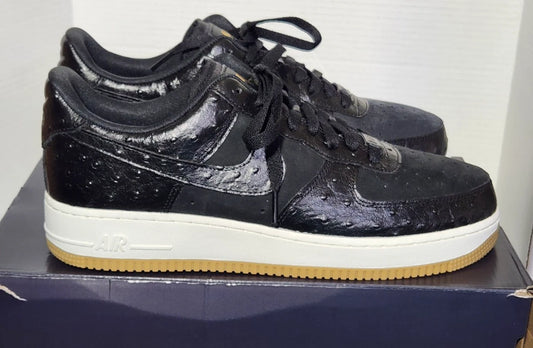 Size 13 - Nike Air Force 1 '07 LX Black Ostrich W