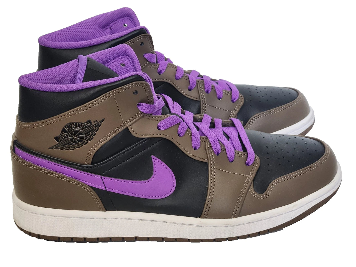 Size 11 - Nike Air Jordan 1 Mid Palomino purple mocha