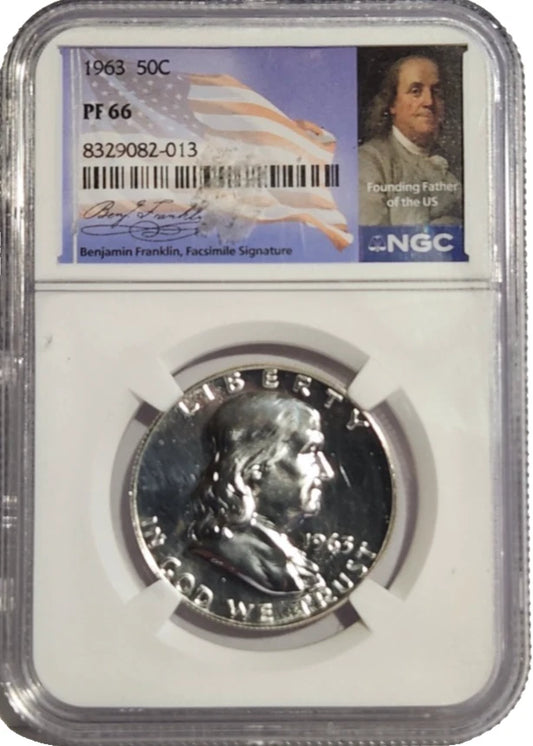 1963 Franklin half dollar Silver Proof NGC PF66